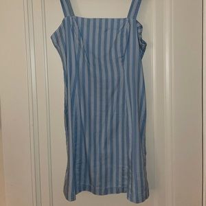 Forever 21 Blue and White Striped Woven Dress